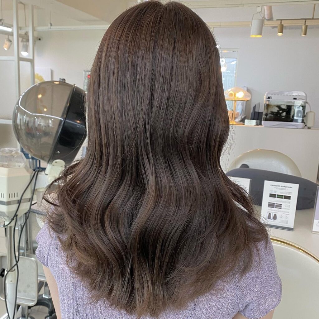 Timeless Elegance: Long Hair Chestnut Brown Color for Fall by Seoul Hair Salon 1 Seoul Hair Salon’s long hair woman no-bleach-checknut-brown-hair-color