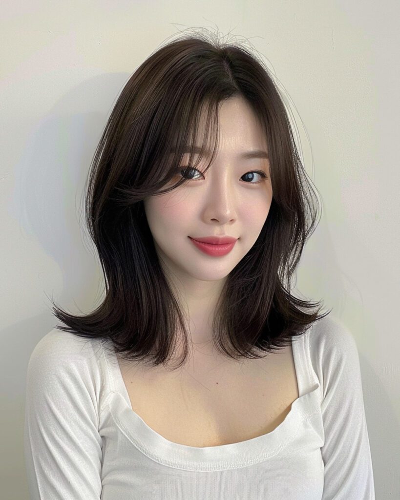 SeoulHairSalon ทรงผมปานกลาง – ตัดผมยาวถึงไหล่ได้หลากหลาย ลอนผมเป็นชั้นๆ นุ่มๆ และผสมสีได้เนียน