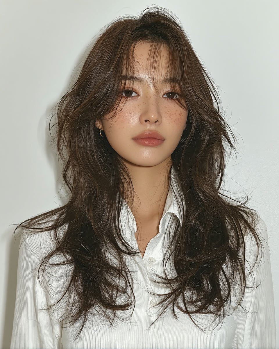 8 Best Layered Wave Hairstyles Seoul | Korea Hair Salon 8 layered wave hairstyle Seoul - Style 5 at Korea Hair Salon Seoul
