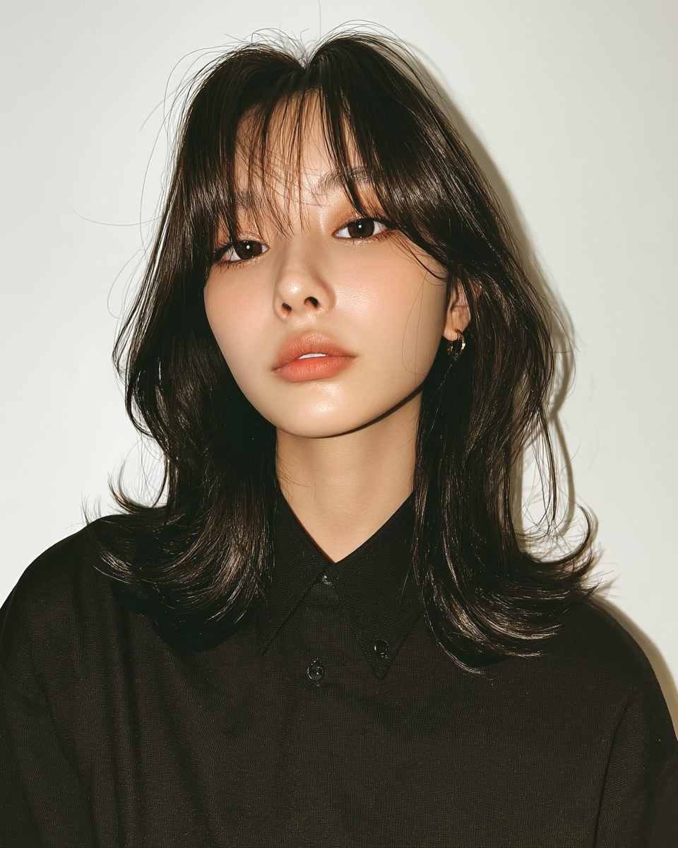 8 Chic Layered Cuts in Seoul | Seoul Hair Salon 3 chic layered cuts Seoul - Style 1 at Korea Hair Salon Seoul