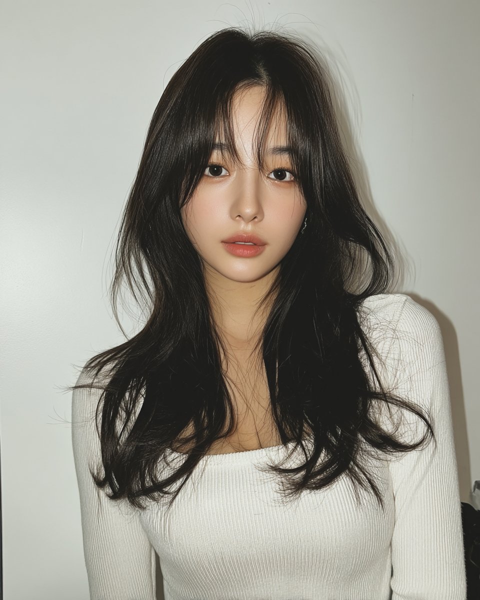 8 Elegant Korean Layered Styles 2026 | Seoul Hair Salon 3 elegant Korean layered styles Seoul - Style 1 at Korea Hair Salon Seoul