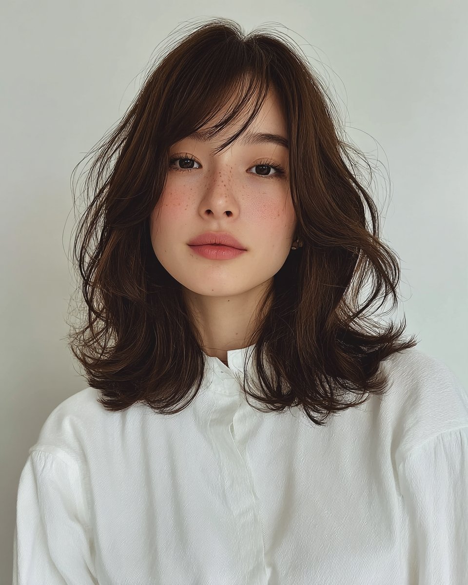 8 Elegant Korean Layered Styles 2026 | Seoul Hair Salon 7 elegant Korean layered styles Seoul - Style 4 at Korea Hair Salon Seoul