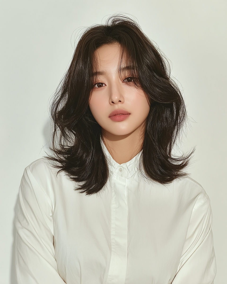 8 Elegant Korean Layered Styles 2026 | Seoul Hair Salon 8 elegant Korean layered styles Seoul - Style 5 at Korea Hair Salon Seoul