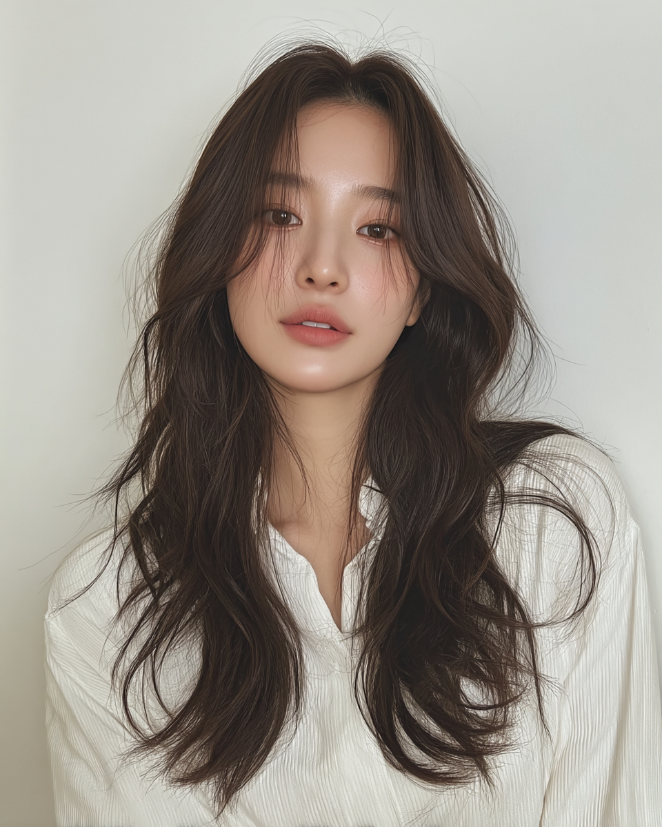 8 Elegant Korean Layered Styles 2026 | Seoul Hair Salon 10 elegant Korean layered styles Seoul - Style 7 at Korea Hair Salon Seoul