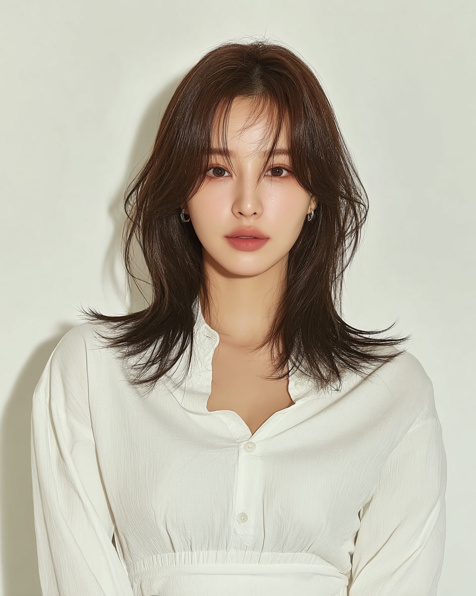 8 Elegant Layered Haircuts Seoul 2026 | Seoul Hair Salon 9 elegant layered haircuts Seoul - Style 6 at Korea Hair Salon Seoul