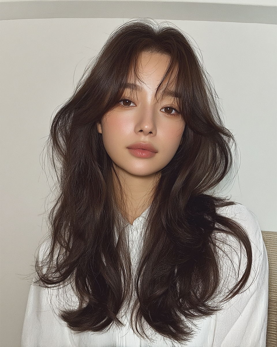 8 Elegant Layered Haircuts Seoul | Seoul Hair Salon 7 elegant layered haircuts Seoul - Style 4 at Korea Hair Salon Seoul