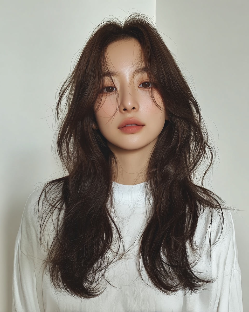 8 Elegant Long Layers 2026 | Seoul Hair Salon 5 elegant long layers Seoul - Style 3 at Korea Hair Salon Seoul