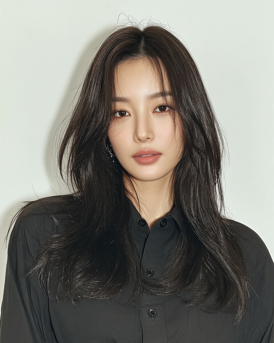 8 Elegant Long Layers 2026 | Seoul Hair Salon 11 elegant long layers Seoul - Style 8 at Korea Hair Salon Seoul