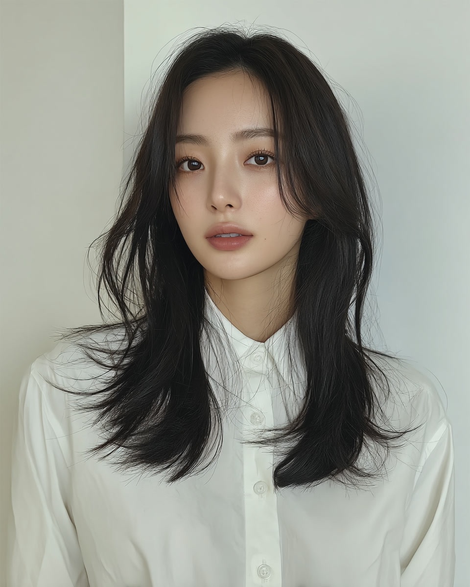 8 Elegant Soft Layered Styles | Seoul Hair Salon 7 elegant soft layered Seoul - Style 4 at Korea Hair Salon Seoul