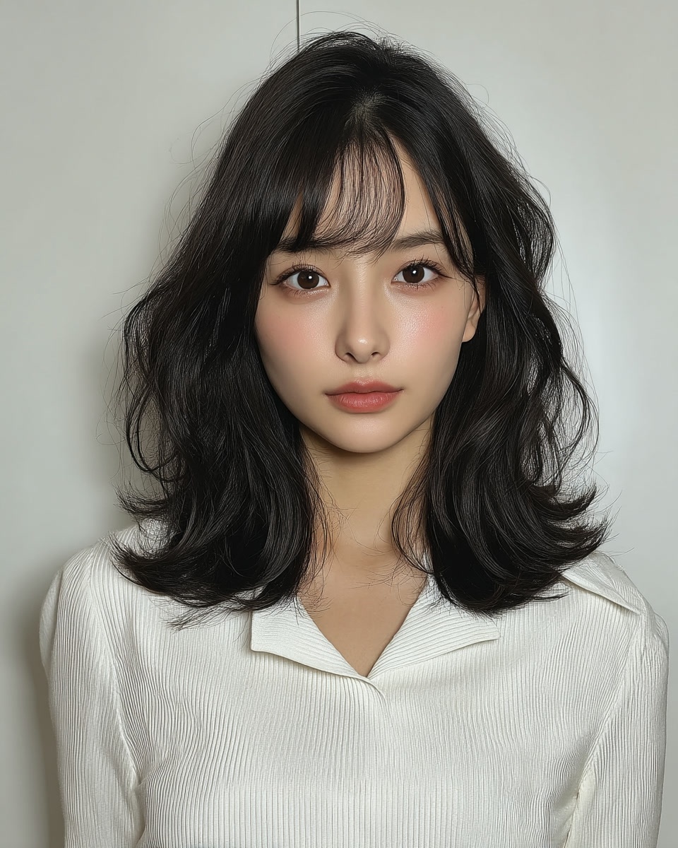 8 Elegant Wavy Layers 2026 | Seoul Hair Salon 8 elegant wavy layers Seoul - Style 5 at Korea Hair Salon Seoul