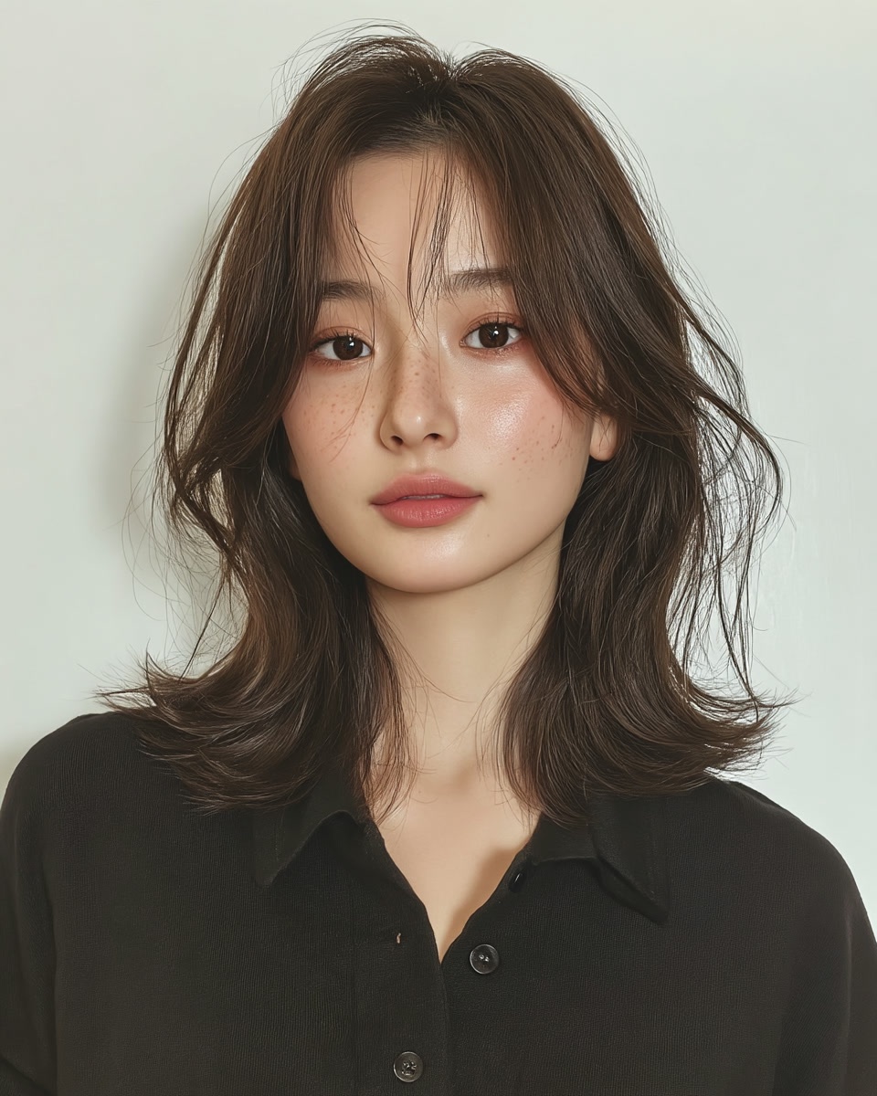 8 Elegant Wavy Layers 2026 | Seoul Hair Salon 10 elegant wavy layers Seoul - Style 7 at Korea Hair Salon Seoul