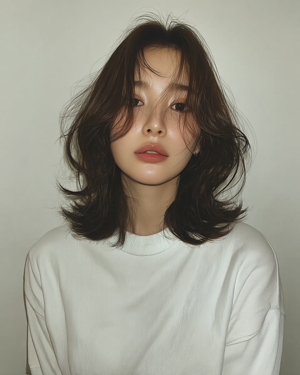 8 Flattering Styles for Long Faces in Seoul | Seoul Hair Salon 11 hairstyles for long faces Seoul - Style 8 at Korea Hair Salon Seoul