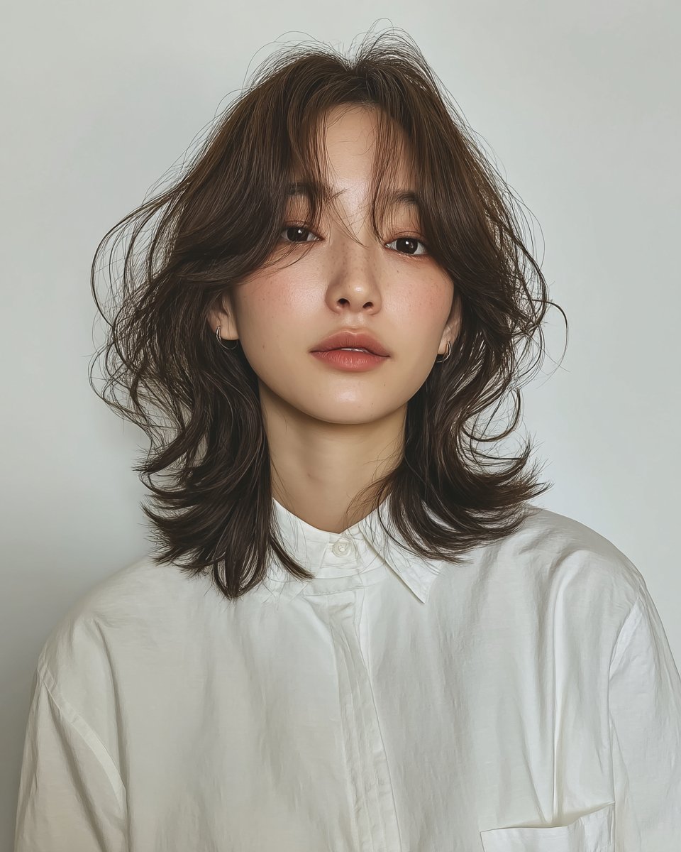 8 Hairstyles for Round Faces 2026 | Seoul Hair Salon 4 hairstyles for round faces 2026 - Style 2 at Korea Hair Salon Seoul