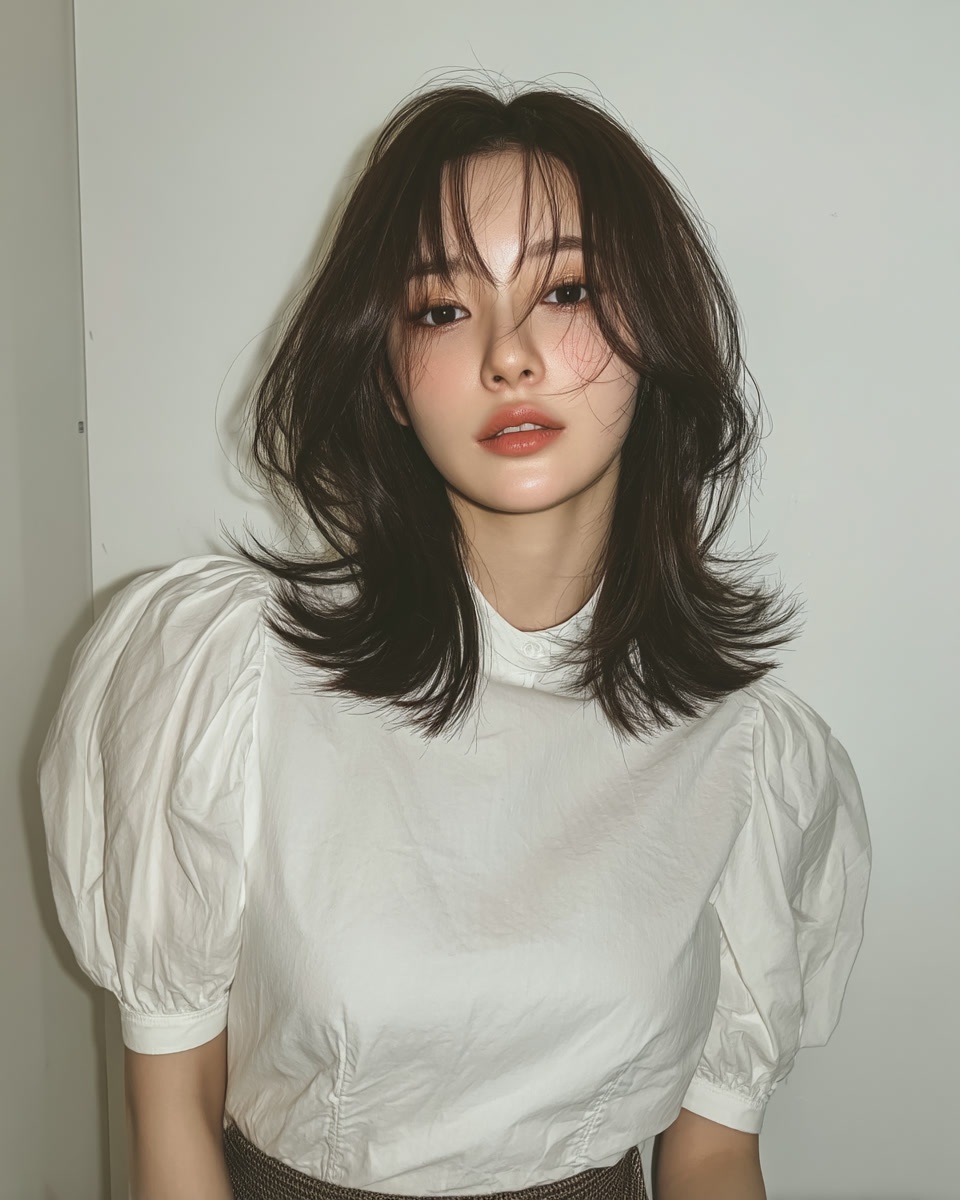 8 Hairstyles for Round Faces 2026 | Seoul Hair Salon 5 hairstyles for round faces 2026 - Style 3 at Korea Hair Salon Seoul