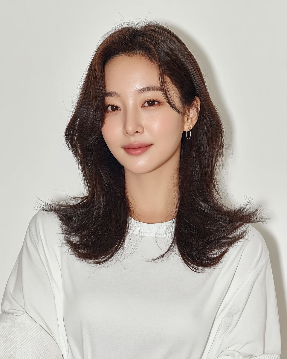 8 Hairstyles for Round Faces 2026 | Seoul Hair Salon 8 hairstyles for round faces 2026 - Style 5 at Korea Hair Salon Seoul