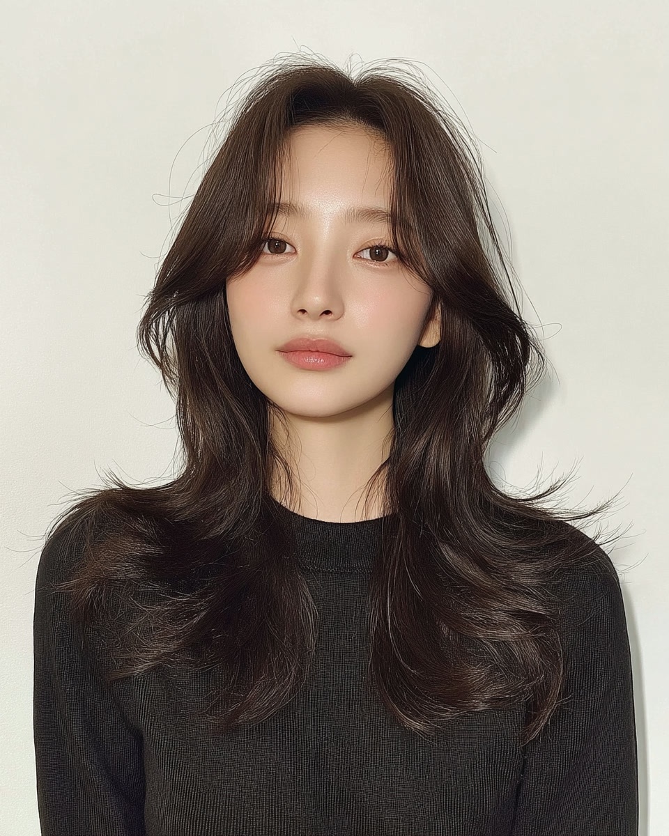 8 Layered Wavy Hairstyles in Seoul | Seoul Hair Salon 8 layered wavy hairstyles Seoul - Style 5 at Korea Hair Salon Seoul