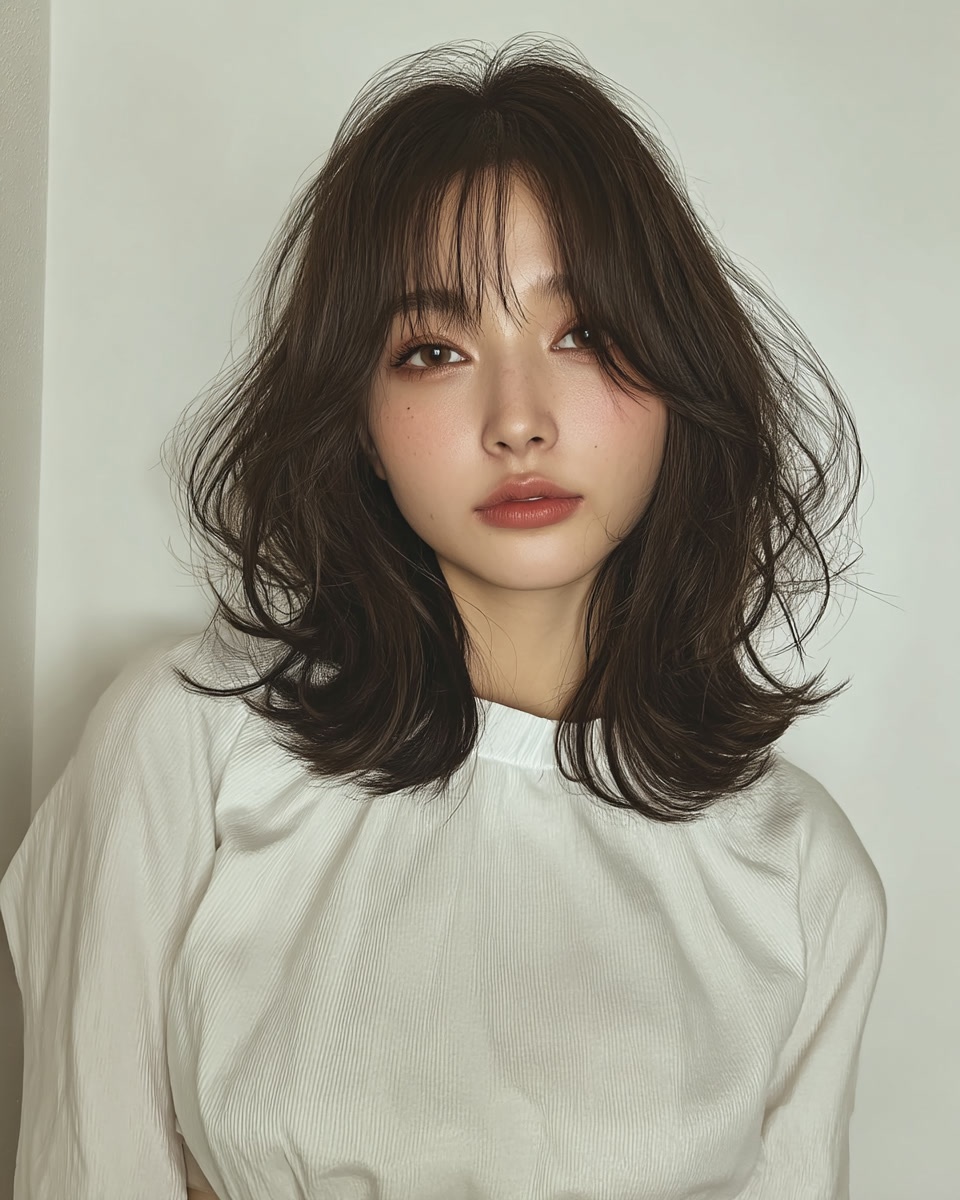 8 Stunning Layered Medium Cuts Seoul | Seoul Hair Salon 4 layered medium cuts Seoul - Style 2 at Korea Hair Salon Seoul