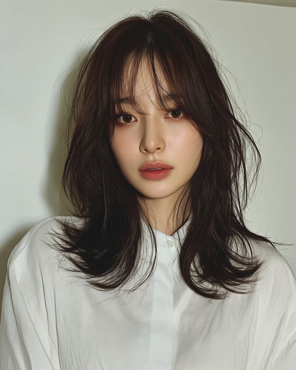 8 Stunning Layered Medium Cuts Seoul | Seoul Hair Salon 7 layered medium cuts Seoul - Style 4 at Korea Hair Salon Seoul