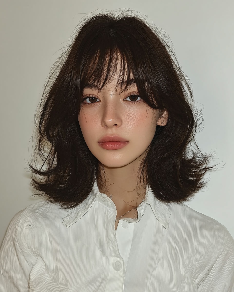 8 Stunning Layered Medium Cuts Seoul | Seoul Hair Salon 11 layered medium cuts Seoul - Style 8 at Korea Hair Salon Seoul