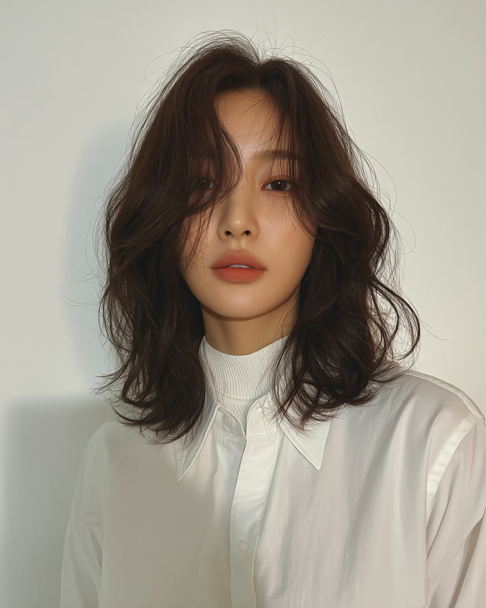 8 Stunning Layered Wave Styles Seoul | Seoul Hair Salon 10 layered wave styles Seoul - Style 7 at Korea Hair Salon Seoul
