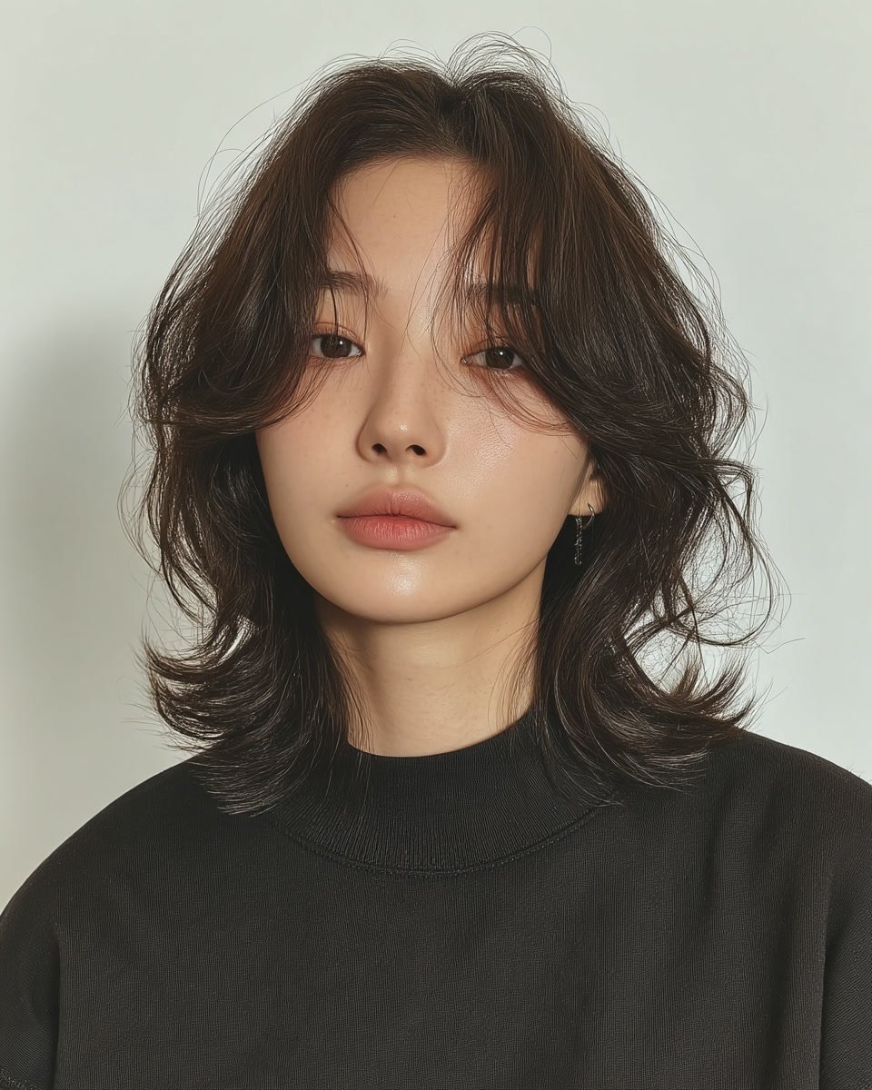 8 Styles for Round Faces 2026 | Seoul Hair Salon 3 hairstyles for round faces 2026 - Style 1 at Korea Hair Salon Seoul