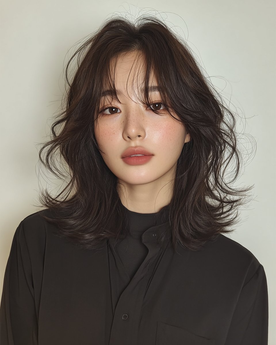 8 Voluminous Layered Styles for 2026 | Seoul Hair Salon 11 voluminous layered styles 2026 Seoul - Style 8 at Korea Hair Salon Seoul
