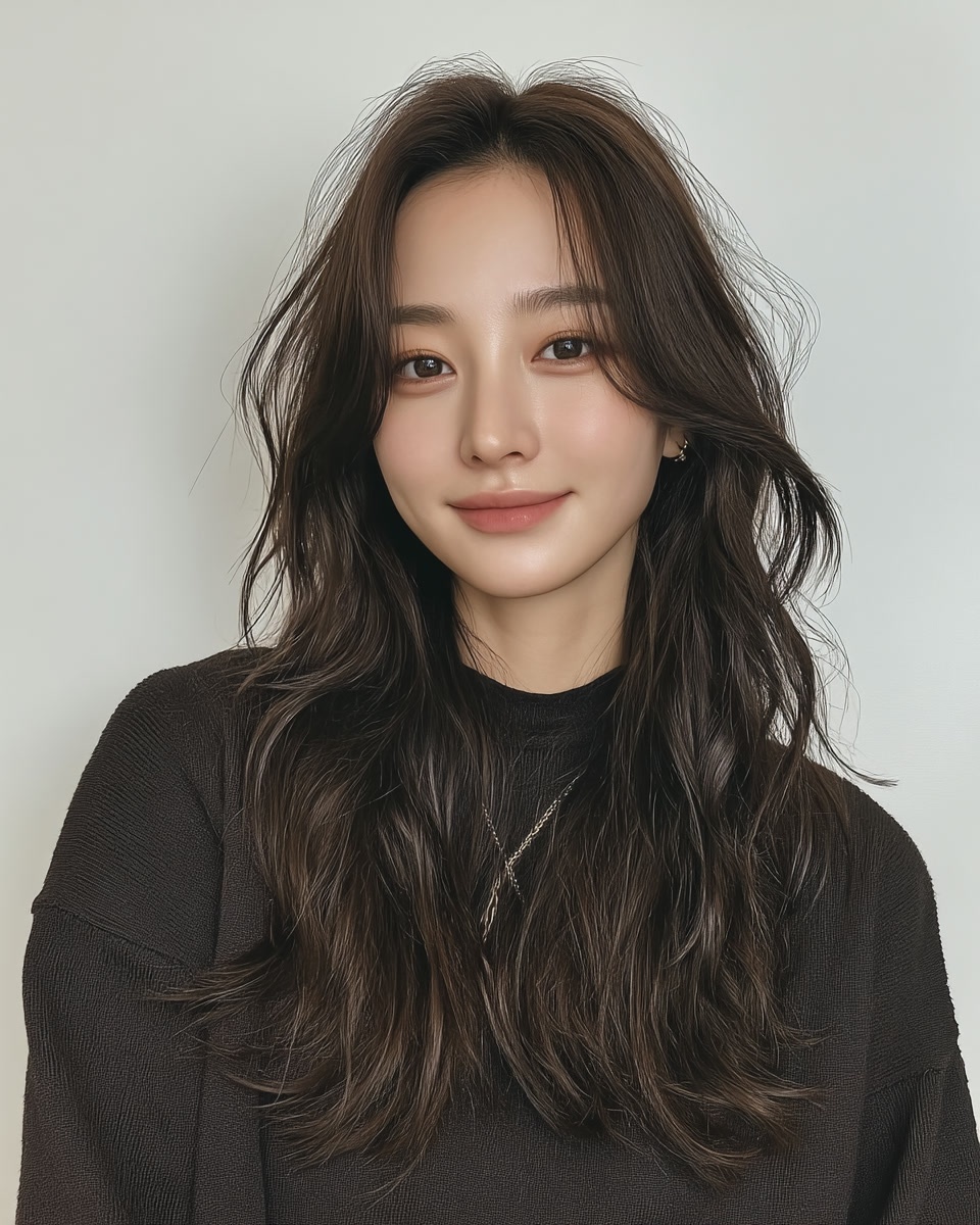 8 Voluminous Layered Styles | Seoul Hair Salon 11 voluminous layered styles Seoul - Style 8 at Korea Hair Salon Seoul