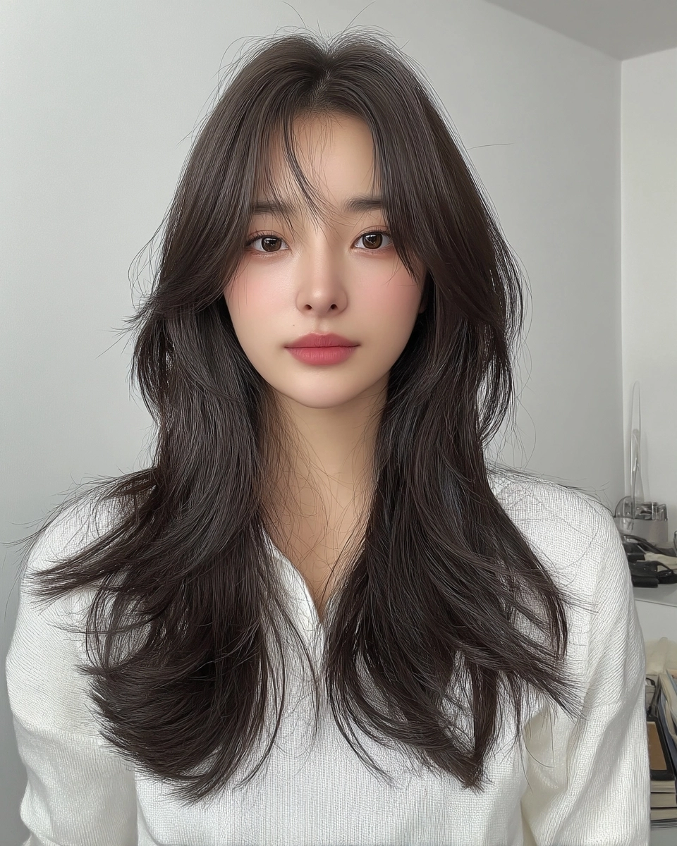 8 Best Face-Framing Layers Seoul 2026 | Korea Hair Salon 7 face-framing layers Seoul 2026 - Style 4 at Korea Hair Salon Seoul