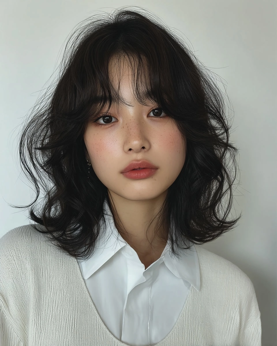 8 Best Natural Wave Styles 2026 | Korea Hair Salon 7 natural wave styles 2026 - Style 4 at Korea Hair Salon Seoul