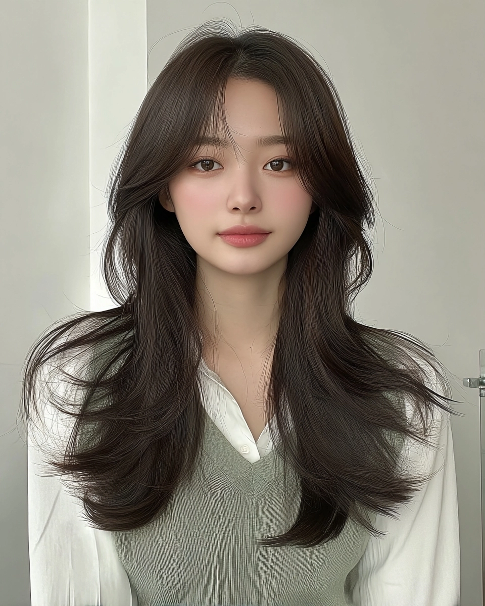 8 Best Soft Layered Waves 2026 | Korea Hair Salon 4 soft layered waves Seoul 2026 - Style 2 at Korea Hair Salon Seoul