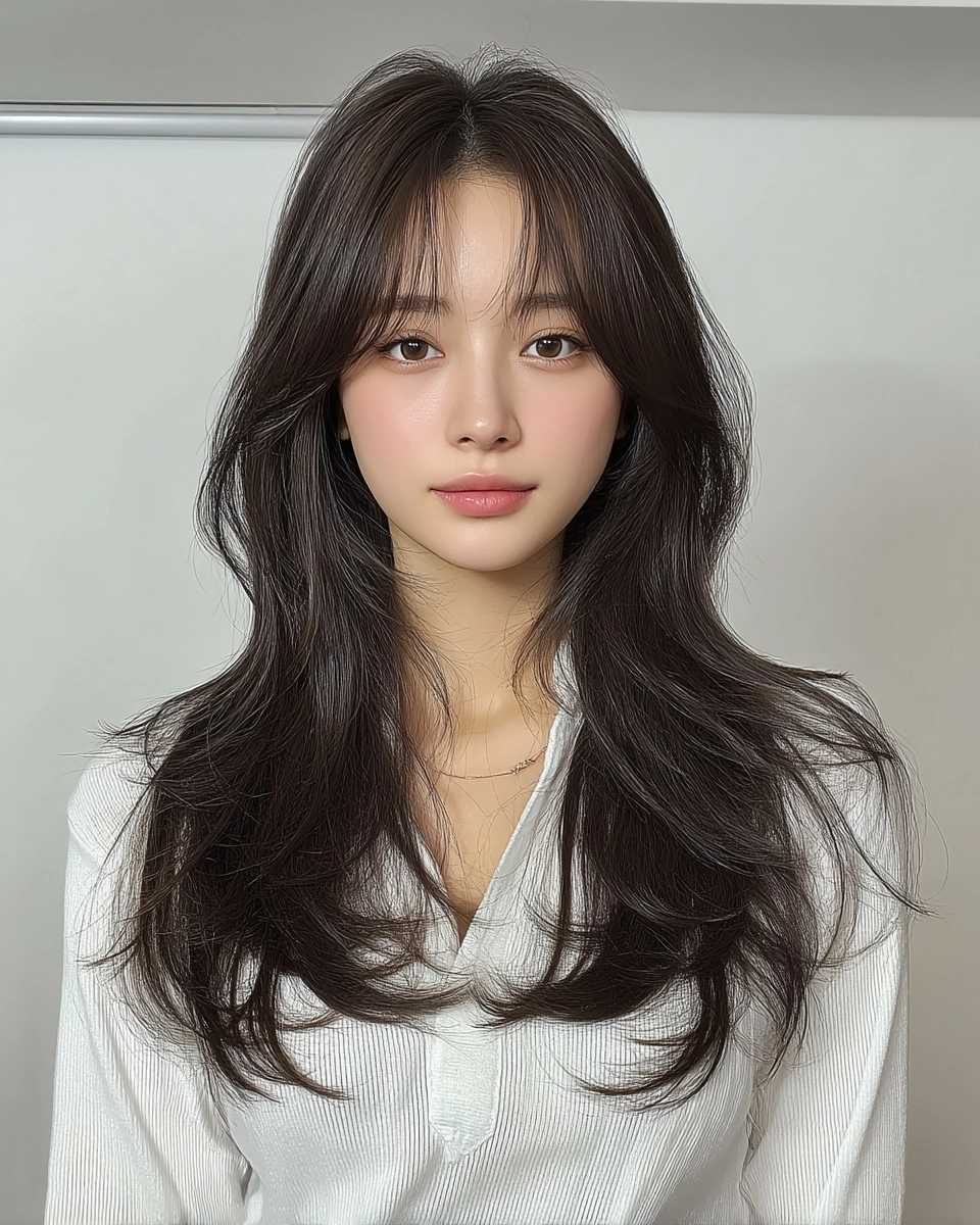 8 Best Soft Layered Waves 2026 | Korea Hair Salon 5 soft layered waves Seoul 2026 - Style 3 at Korea Hair Salon Seoul