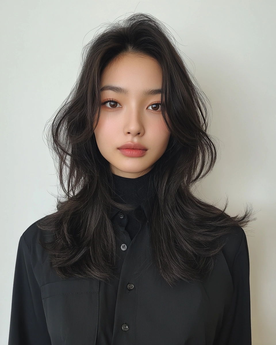 8 Best Soft Layered Waves 2026 | Korea Hair Salon 8 soft layered waves Seoul 2026 - Style 5 at Korea Hair Salon Seoul