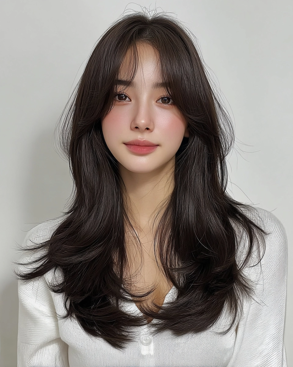 8 Best Voluminous Layered Styles 2026 | Korea Hair Salon 3 voluminous layered styles 2026 - Style 1 at Korea Hair Salon Seoul
