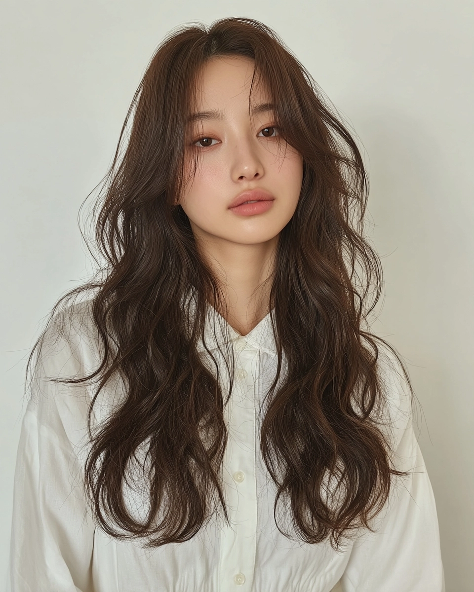 8 Best Wavy Hairstyles Korea 2026 | Korea Hair Salon 3 wavy hairstyles Korea 2026 - Style 1 at Korea Hair Salon Seoul