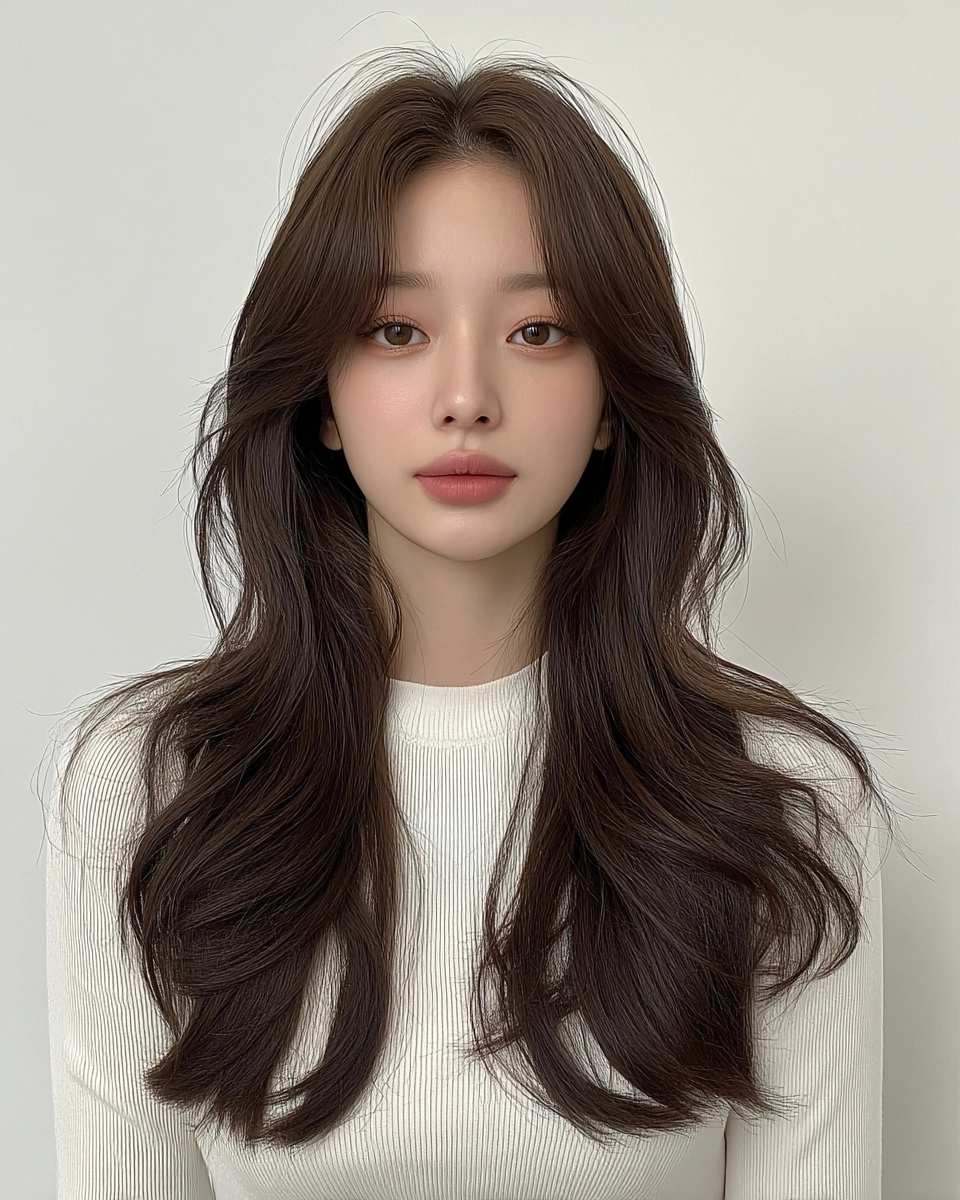 8 Chic Layered Hair Styles 2026 | Korea Hair Salon 5 chic layered hair Seoul 2026 - Style 3 at Korea Hair Salon Seoul