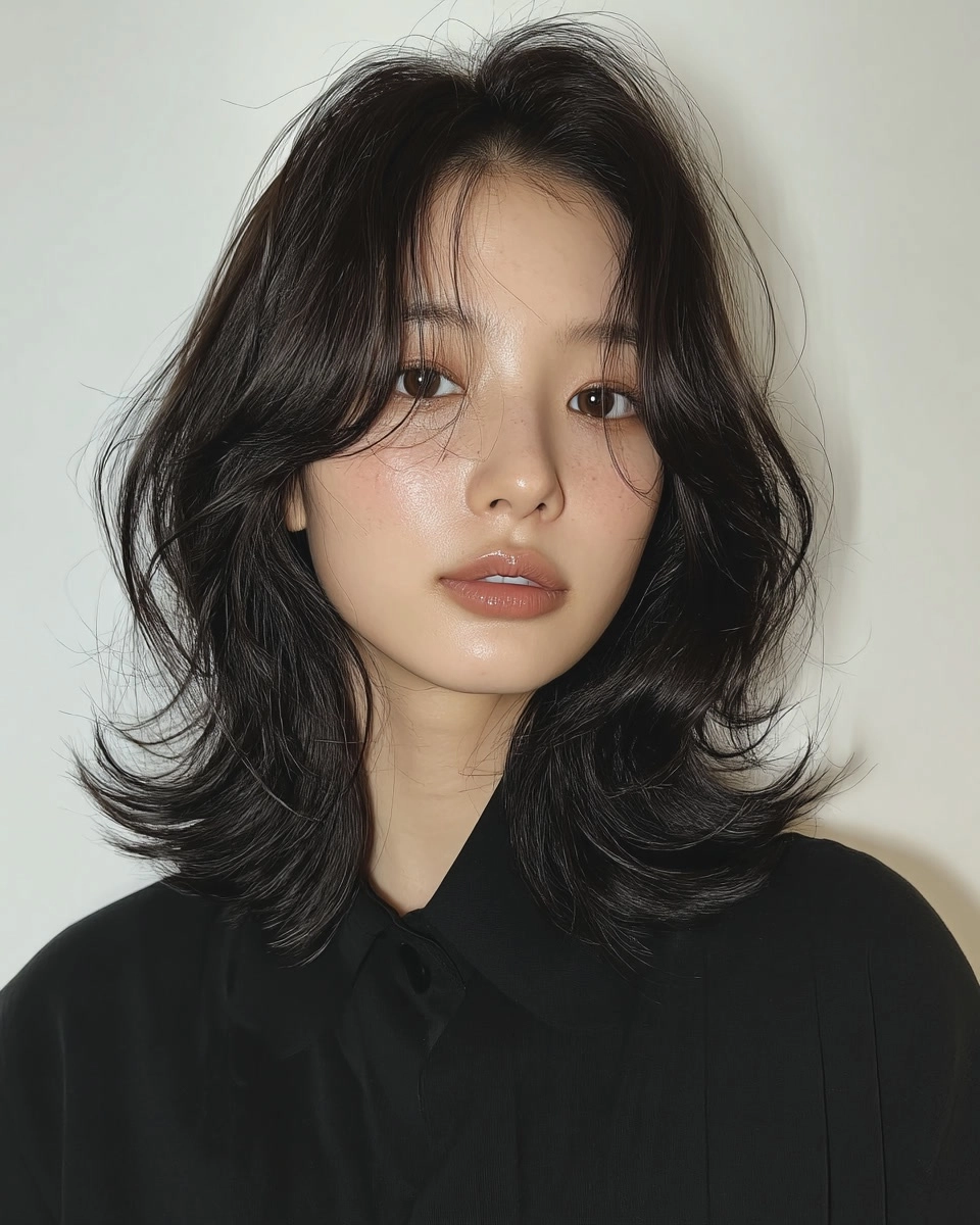 8 Chic Layered Haircuts Seoul 2026 | Korea Hair Salon 7 chic layered haircuts Seoul - Style 4 at Korea Hair Salon Seoul