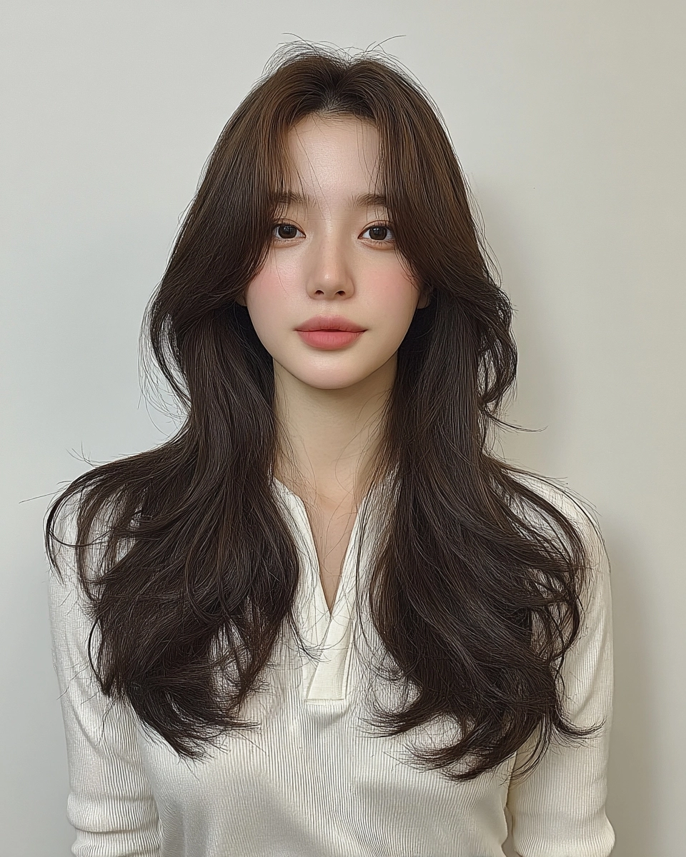 8 Chic Layered Haircuts Seoul 2026 | Korea Hair Salon 10 chic layered haircuts Seoul - Style 7 at Korea Hair Salon Seoul