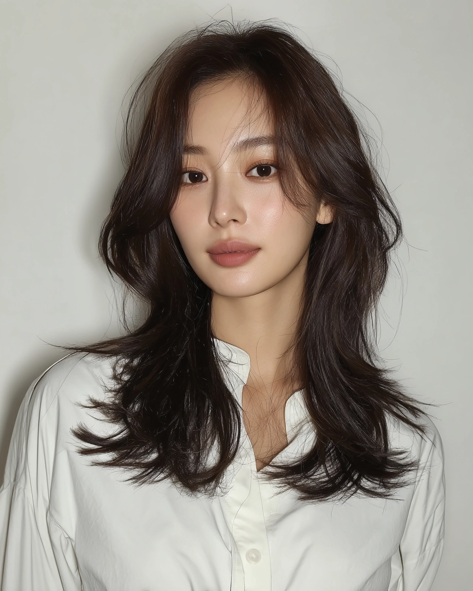 8 Chic Layered Haircuts Seoul 2026 | Korea Hair Salon 11 chic layered haircuts Seoul 2026 - Style 8 at Korea Hair Salon Seoul