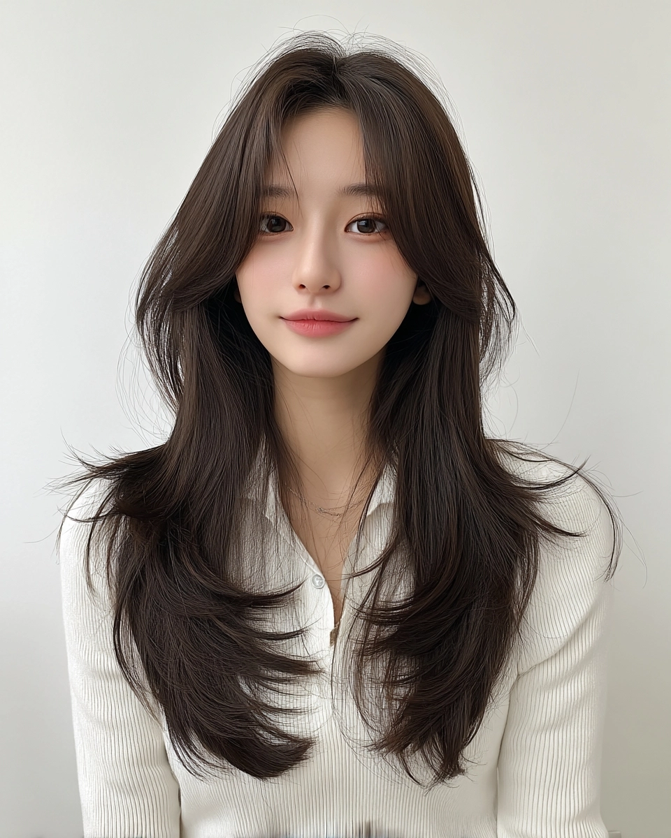 8 Chic Layered Haircuts Seoul | Korea Hair Salon 3 chic layered haircuts Seoul - Style 1 at Korea Hair Salon Seoul