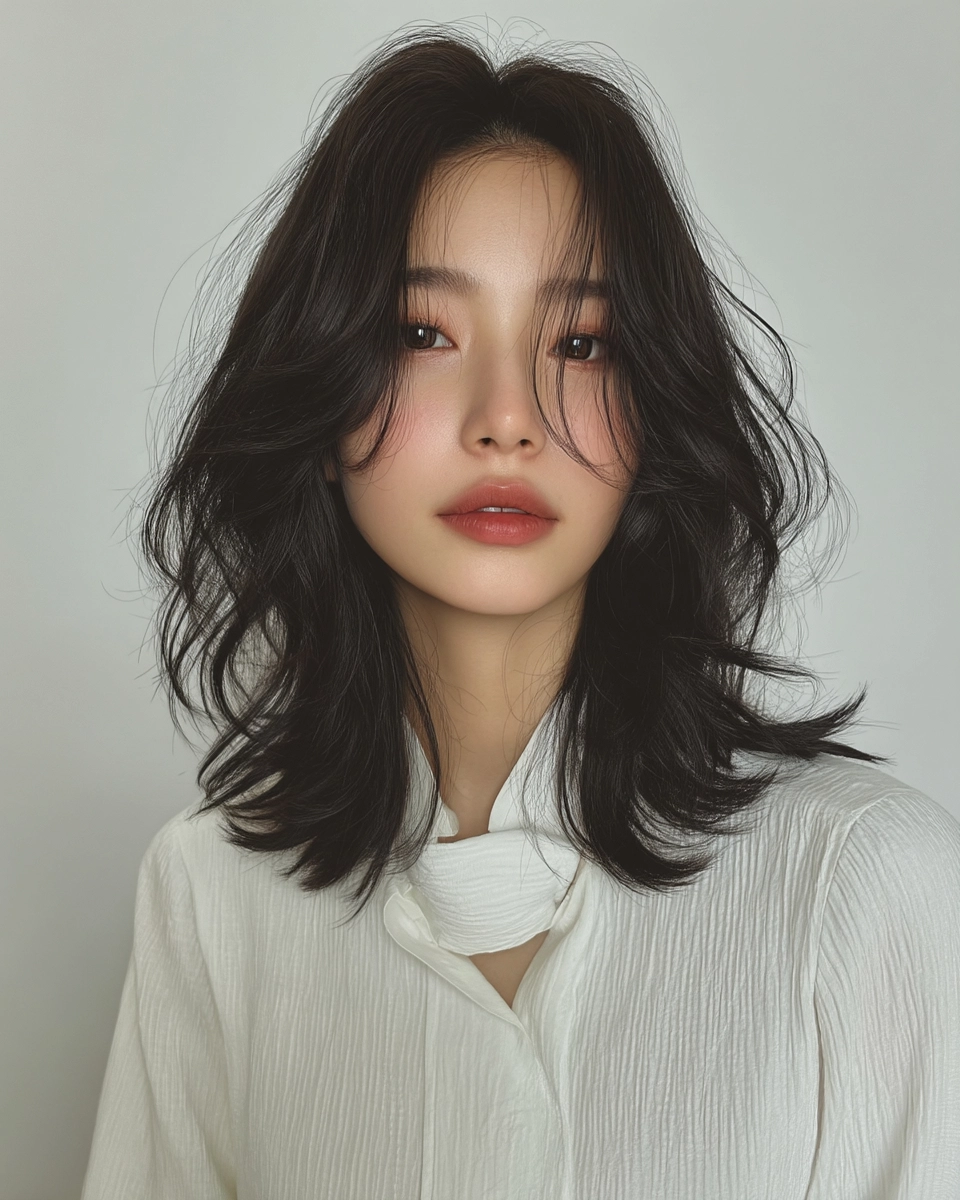 8 Chic Wavy Layered Styles 2026 | Korea Hair Salon 10 chic wavy layered styles 2026 - Style 7 at Korea Hair Salon Seoul