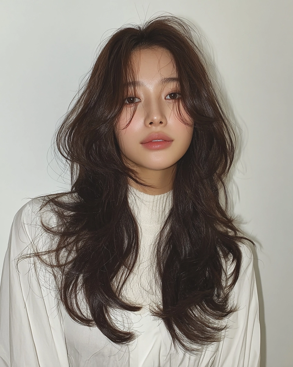 8 Elegant Curtain Bangs Styles 2026 | Korea Hair Salon 4 elegant curtain bangs Korea 2026 - Style 2 at Korea Hair Salon Seoul