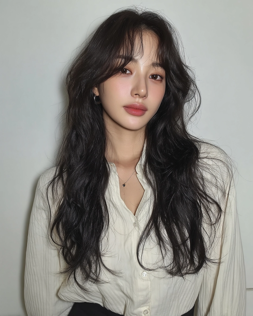 8 Elegant Curtain Bangs Styles 2026 | Korea Hair Salon 5 elegant curtain bangs Korea 2026 - Style 3 at Korea Hair Salon Seoul