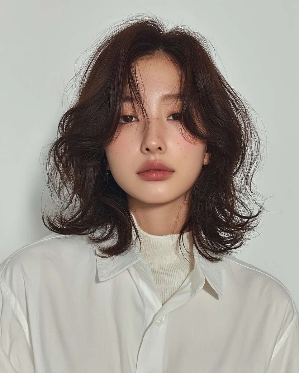 8 Elegant Hairstyles for Long Faces 2026 | Korea Hair Salon 10 elegant hairstyles for long faces - Style 7 at Korea Hair Salon Seoul