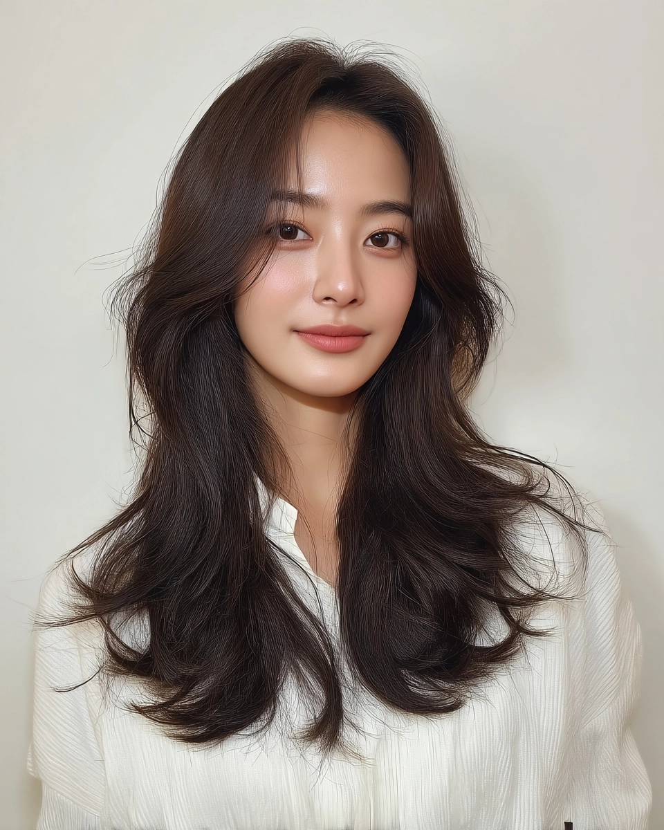 8 Elegant Hairstyles for Long Faces 2026 | Korea Hair Salon 11 elegant hairstyles for long faces - Style 8 at Korea Hair Salon Seoul