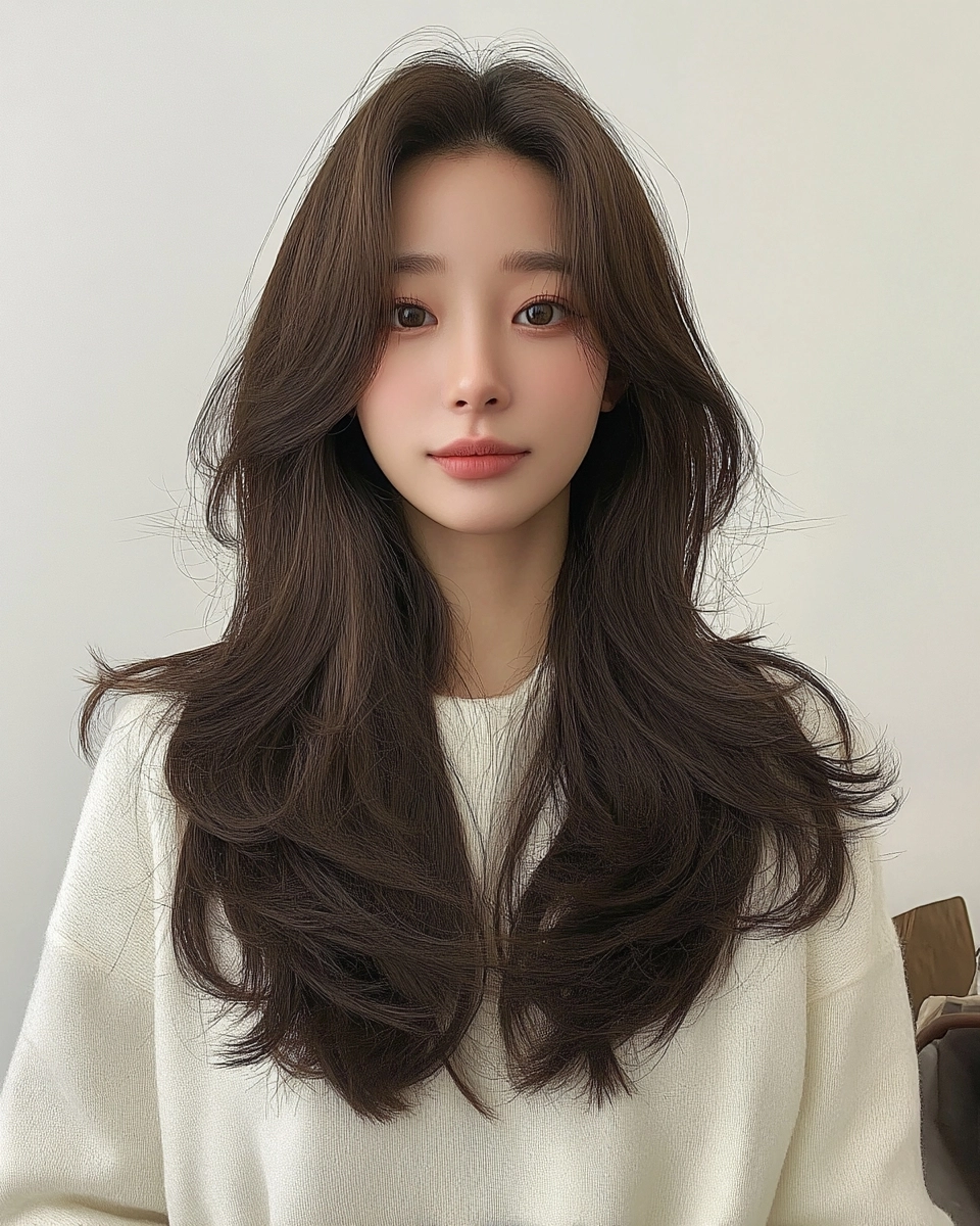 8 Elegant Korean Wave Styles 2026 | Korea Hair Salon 7 elegant Korean wave styles 2026 - Style 4 at Korea Hair Salon Seoul