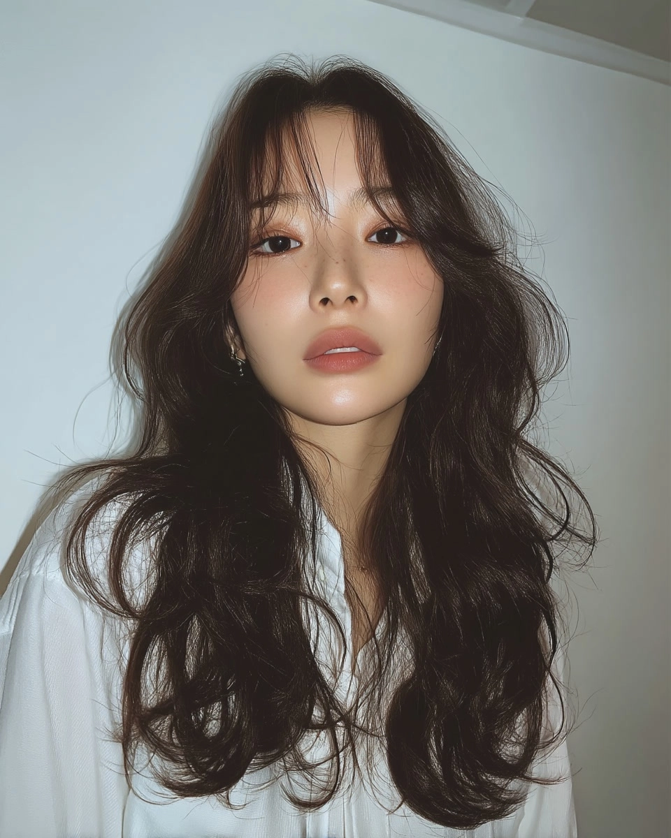 8 Elegant Korean Wavy Layers 2026 | Korea Hair Salon 3 elegant Korean wavy layers 2026 - Style 1 at Korea Hair Salon Seoul
