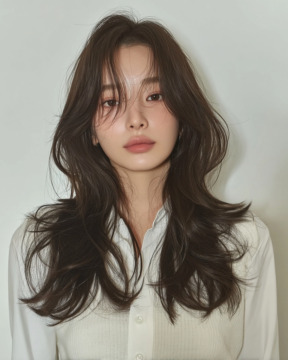 8 Elegant Korean Wavy Layers 2026 | Korea Hair Salon 5 elegant Korean wavy layers 2026 - Style 3 at Korea Hair Salon Seoul