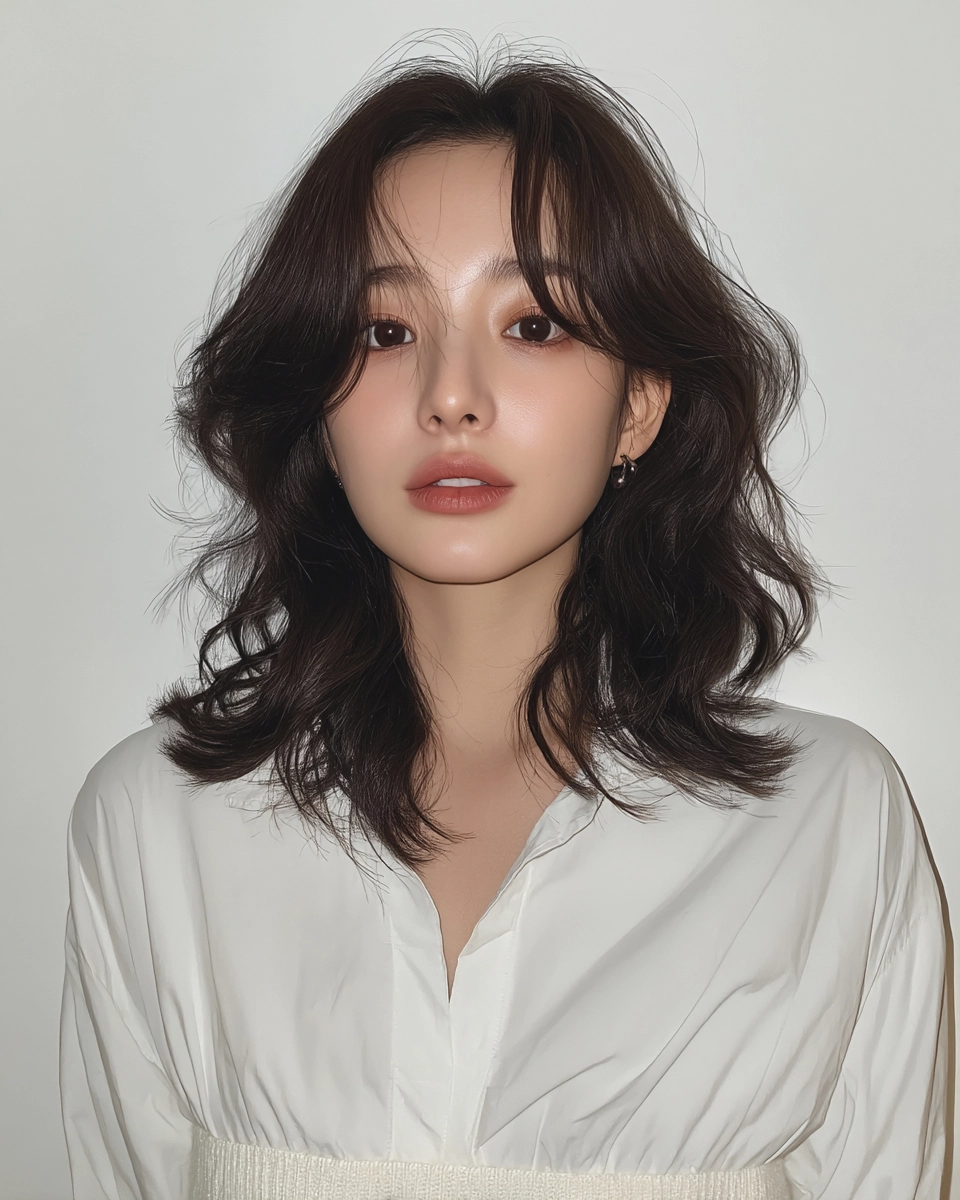 8 Elegant Korean Wavy Layers 2026 | Korea Hair Salon 7 elegant Korean wavy layers 2026 - Style 4 at Korea Hair Salon Seoul