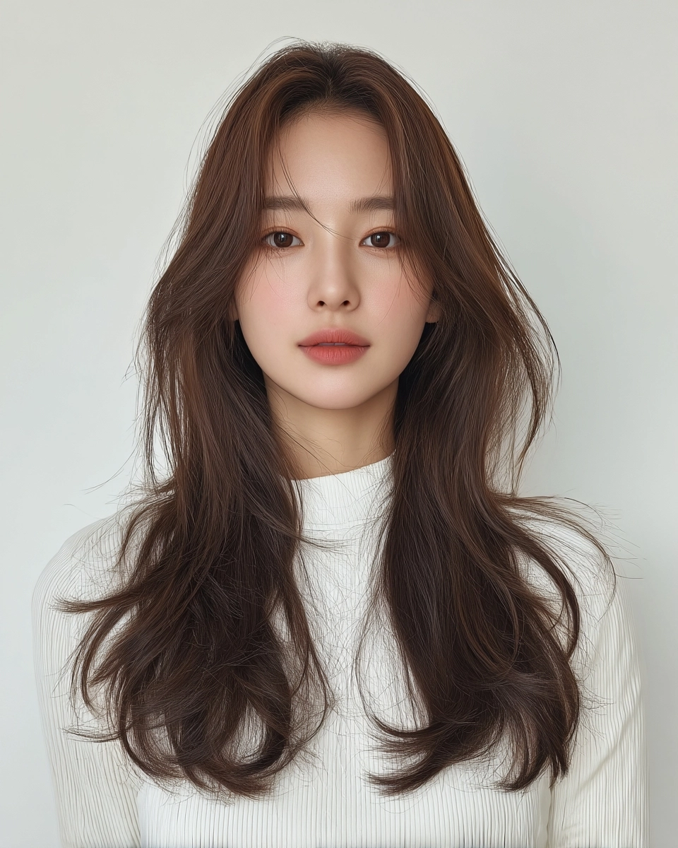 8 Elegant Korean Wavy Layers 2026 | Korea Hair Salon 8 elegant Korean wavy layers 2026 - Style 5 at Korea Hair Salon Seoul
