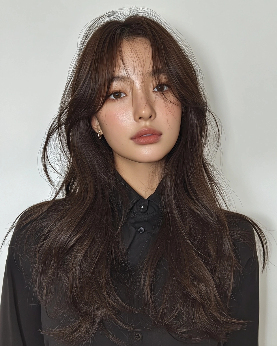 8 Elegant Korean Wavy Layers 2026 | Korea Hair Salon 9 elegant Korean wavy layers 2026 - Style 6 at Korea Hair Salon Seoul